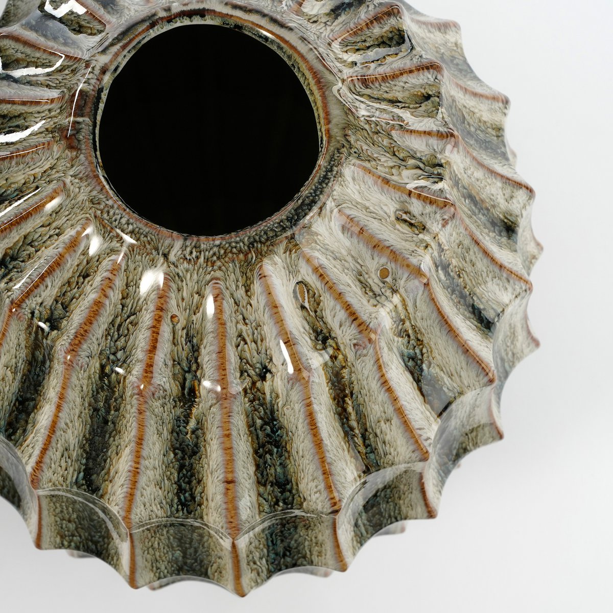 Glimmerdekorationen - Pippa Vase - H33 x Ø27 cm - Keramik - Grün