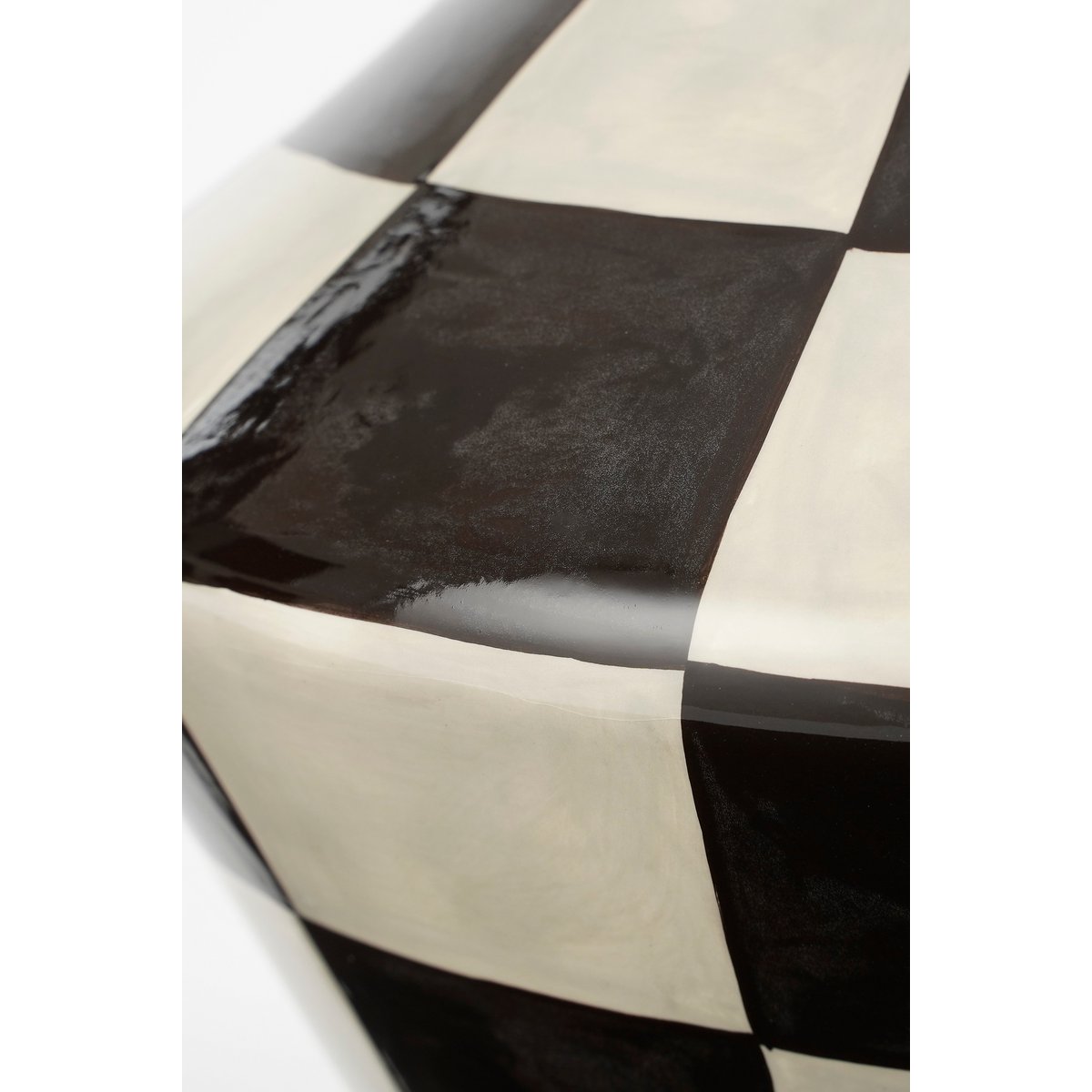 Mica Decorations - Stratt Bloempot - H21 x Ø27 cm - Keramiek - Zwart, Wit