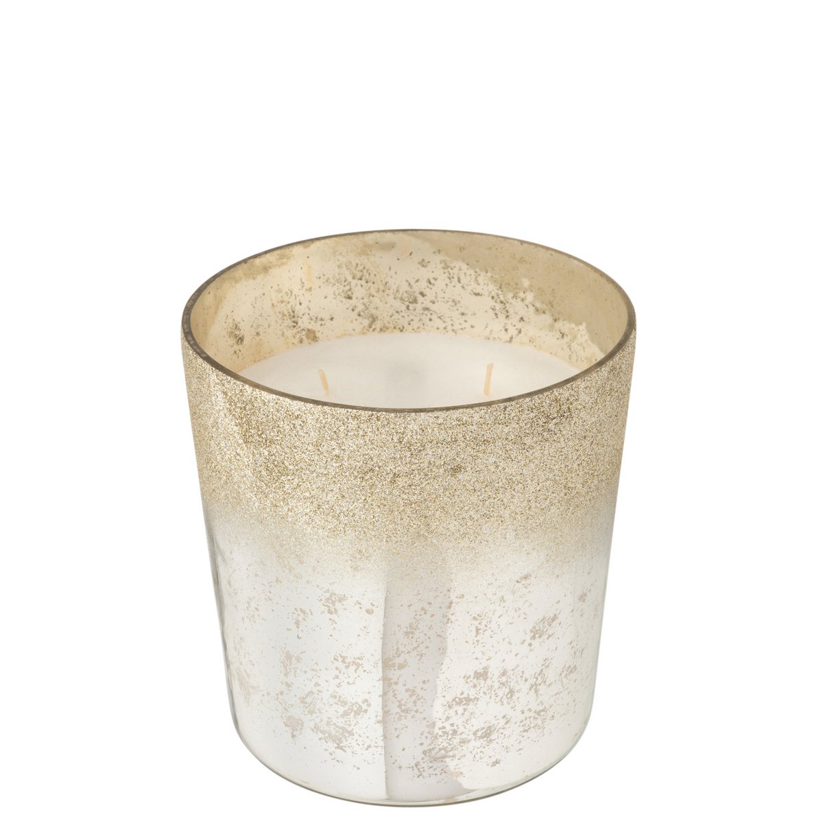 J-Line - Duftkerze Deluxe - Glas - Silber - L - 140U