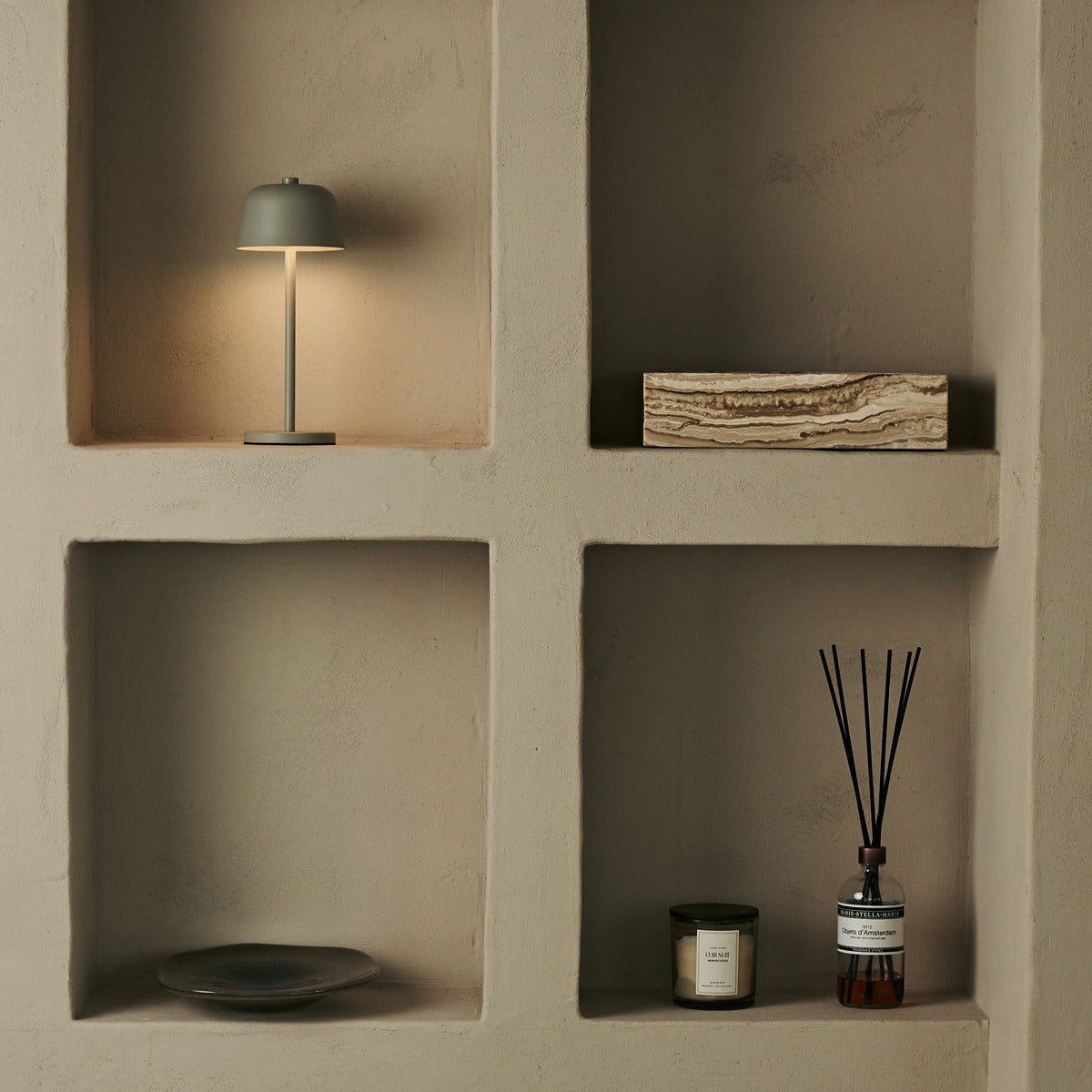 Tavellio-Amsterdam - Anton vanille oplaadbare tafellamp | Stijlvolle en draadloze verlichting