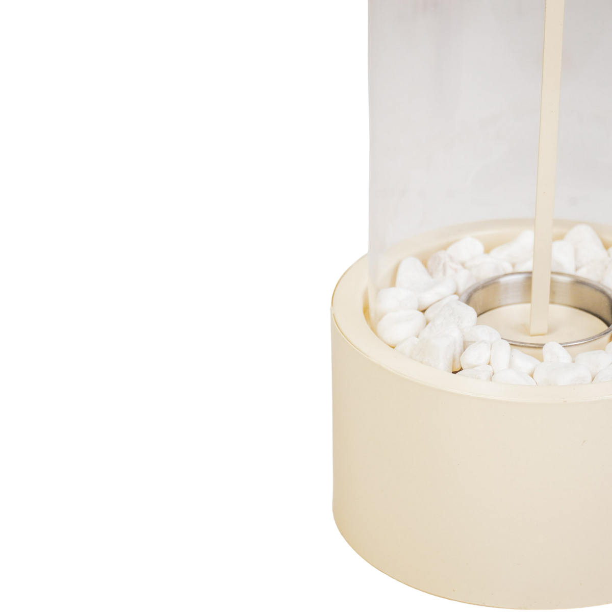 Housevitamin - Tabelbrander - ronde - zand - 18x18x26,5 cm