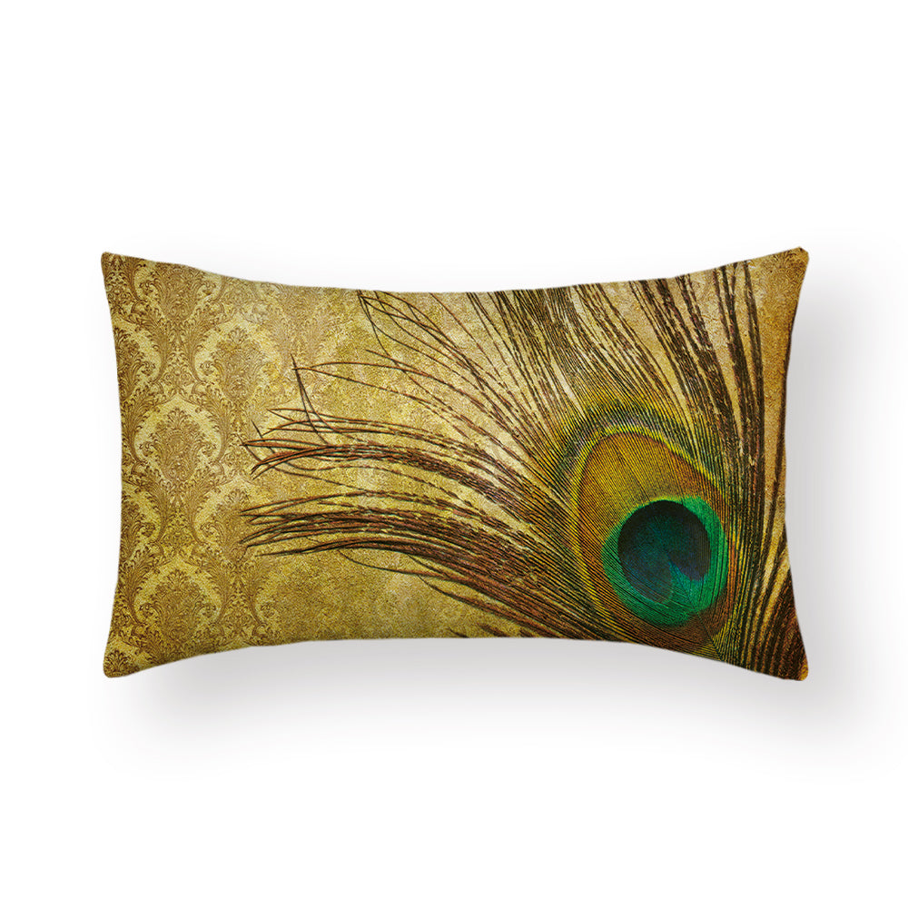By Javy - Kussenhoes Peacock - Gold Long