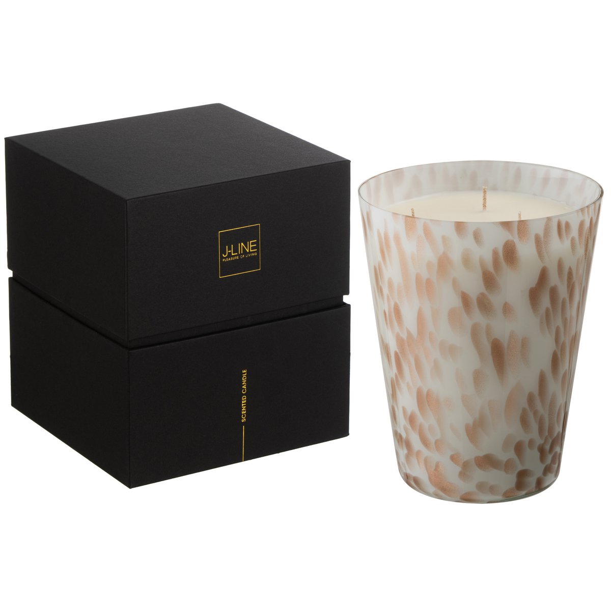J-Line - Duftkerze - Neon Night - Weiß/Gold - L