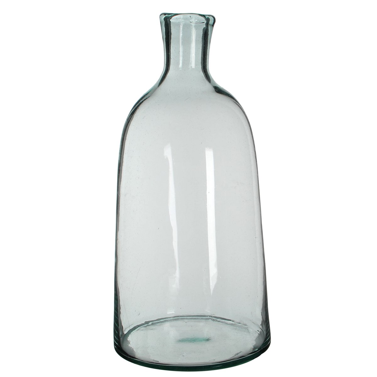 Glimmerdekorationen - Florine Flaschenvase - H58 x Ø26 cm - Recyceltes Glas - Transparent