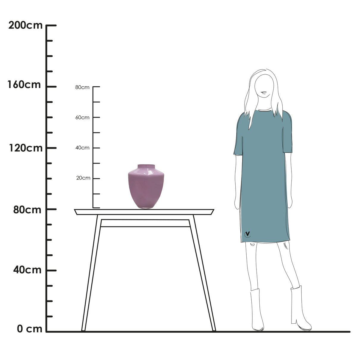 Vase the World - Vaas - Tugela light pink