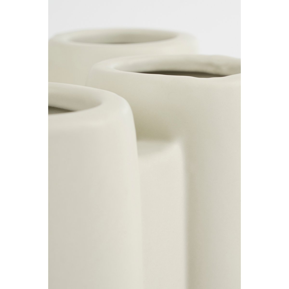 Glimmerdekorationen - Minda Tulpenvase - H34 x Ø28 cm - Keramik - Taupe