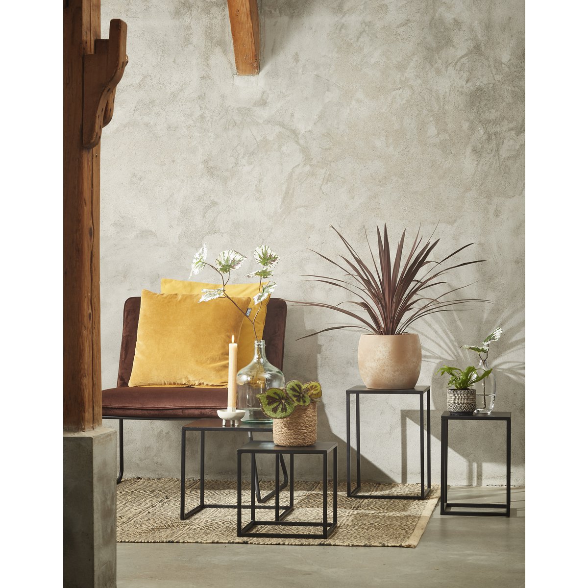 Mica Decorations - Diego Flaschenvase - H30 x Ø18 cm - Recyceltes Glas - Transparent