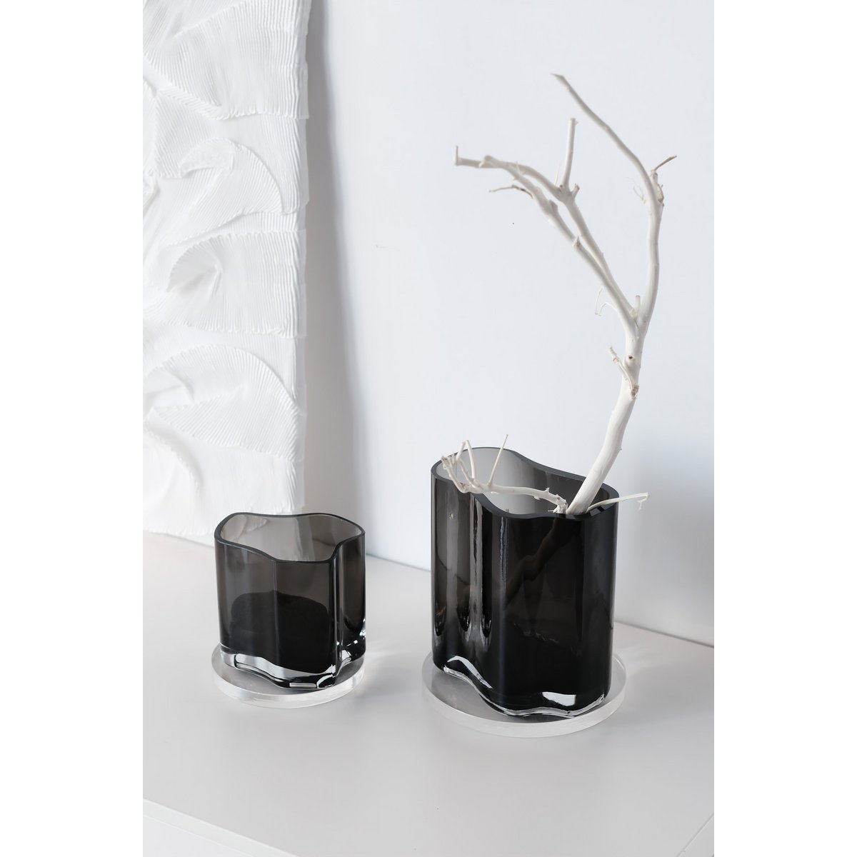 Element Accessories - Nieuwe moderne design vaas geïnspireerd op CORAL en Aalto, COR13 grijs