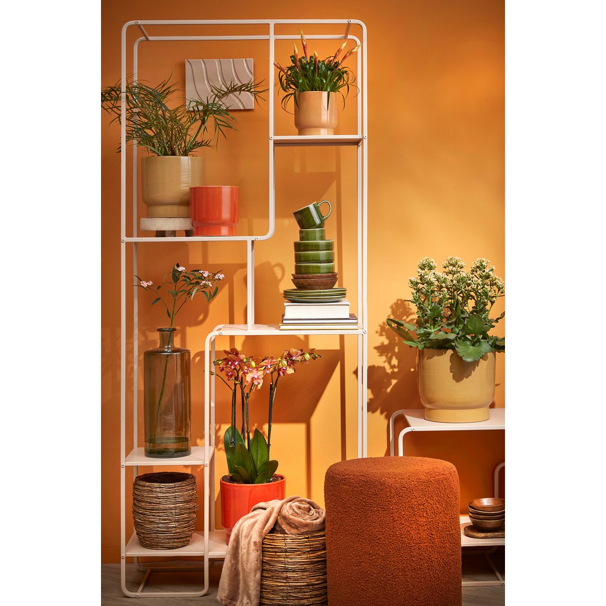 Glimmerdekorationen - Guan-Flaschenvase - H40 x Ø15 cm - Recyceltes Glas - Grün