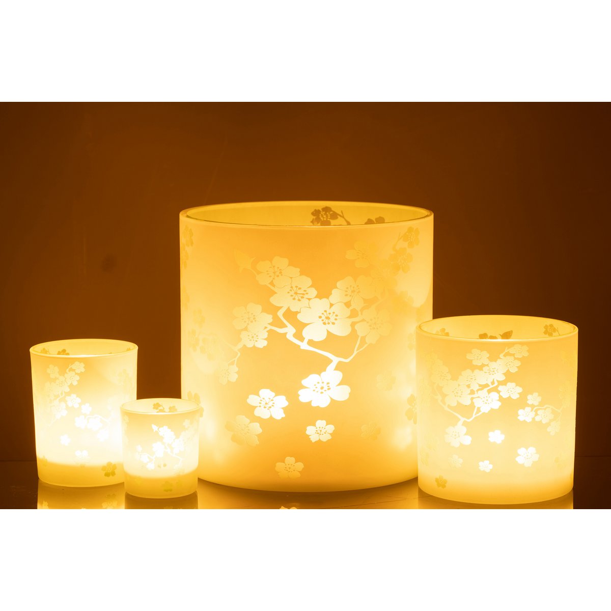 J-Line – Laternenblumen – Glas – Grün – Extra groß