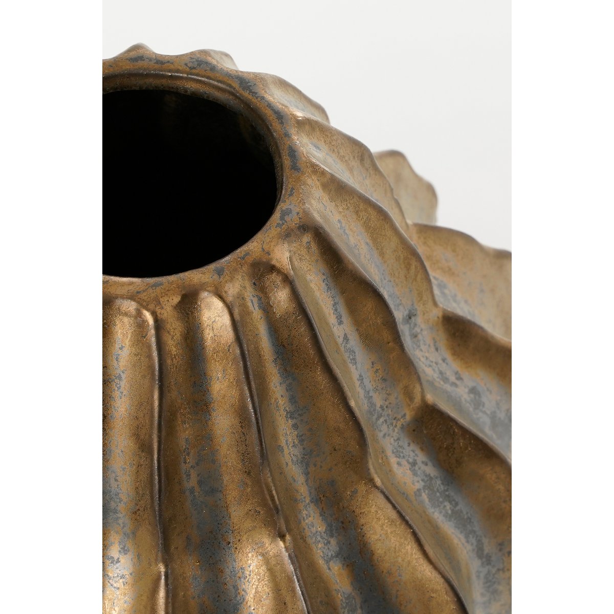 Glimmerdekorationen - Altea Vase - H28 x Ø25 cm - Keramik - Bronze