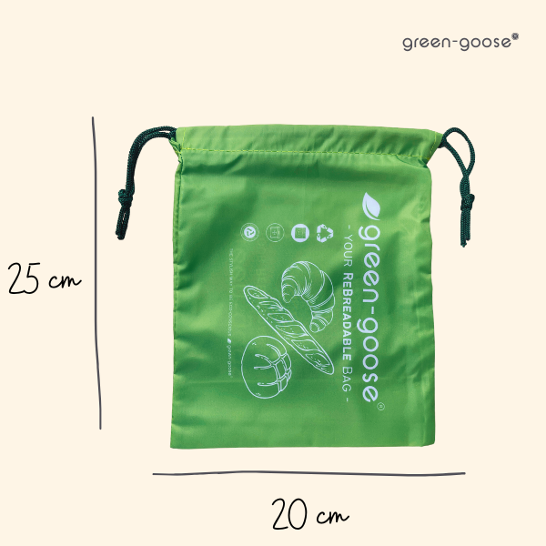 green-goose - Herbruikbare rPet Broodzakkenset