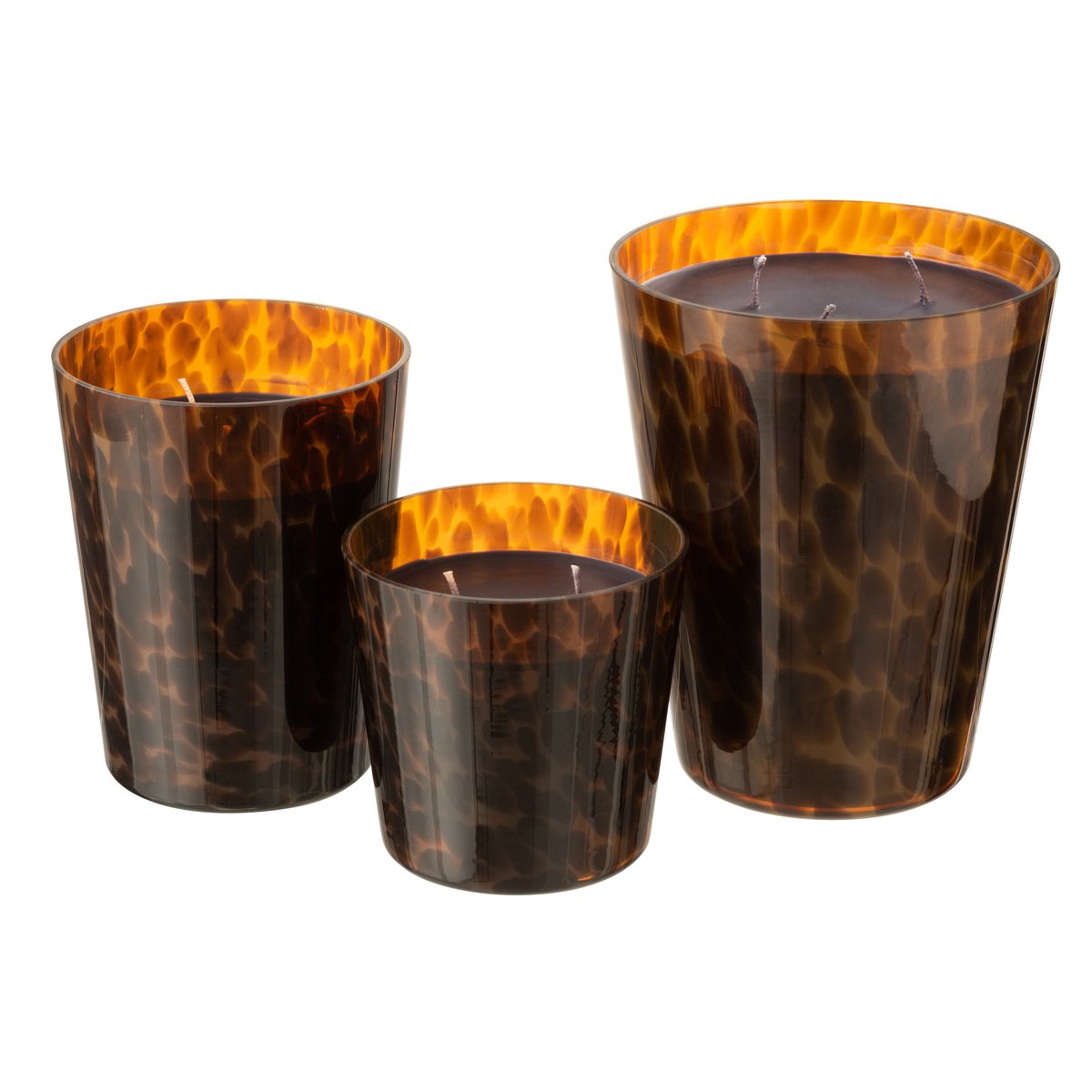 J-Line - Duftkerze Noa - Braun - L - 95U