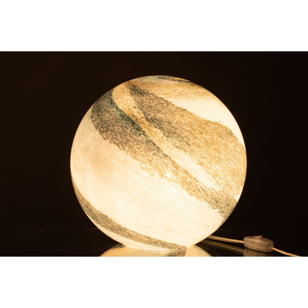 J-Line - Tischleuchte 'Dany' (Grün/Blau, Größe L)