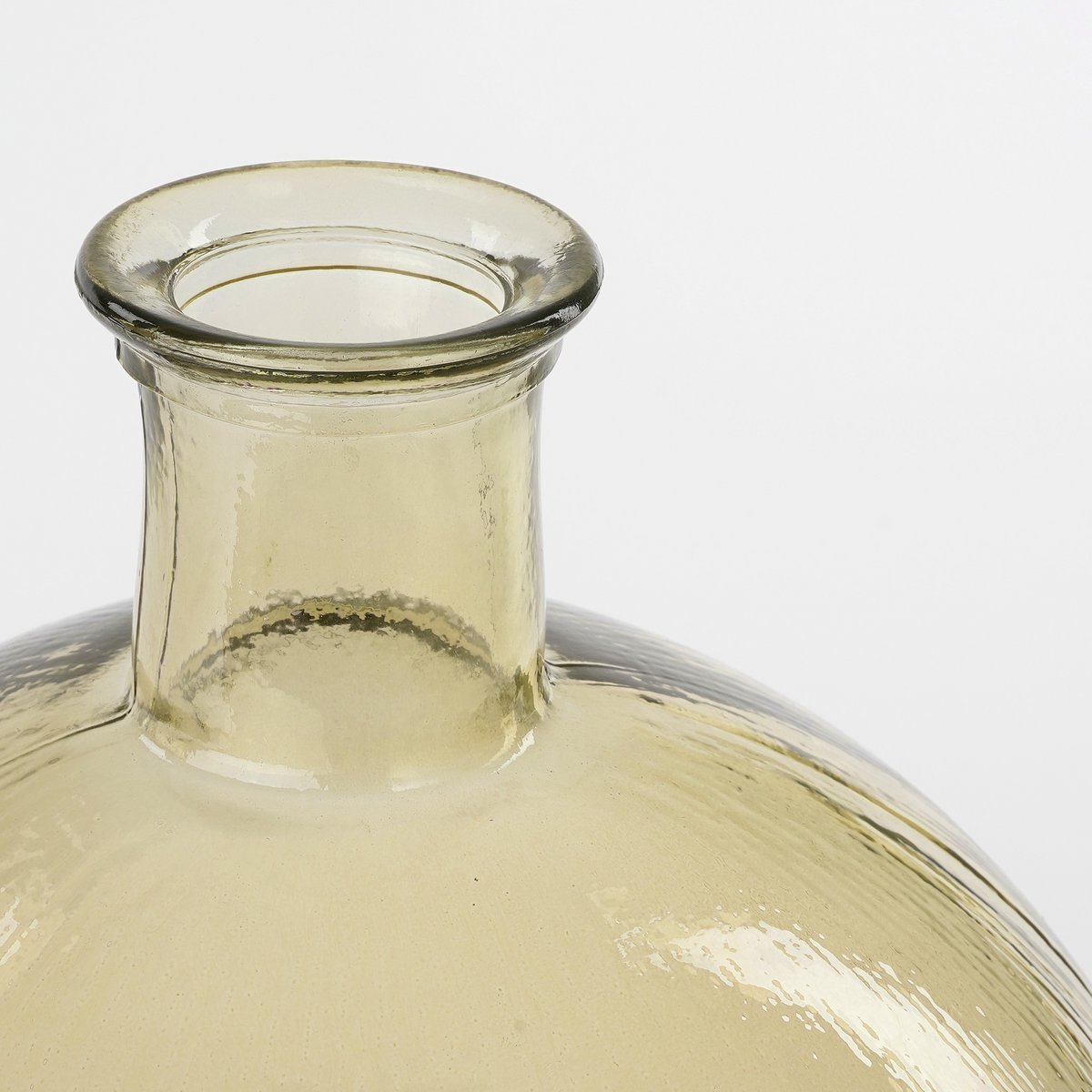 Mica Decorations - Firenza Fles Vaas - H42 x Ø34 cm - Gerecycled Glas - Lichtbruin