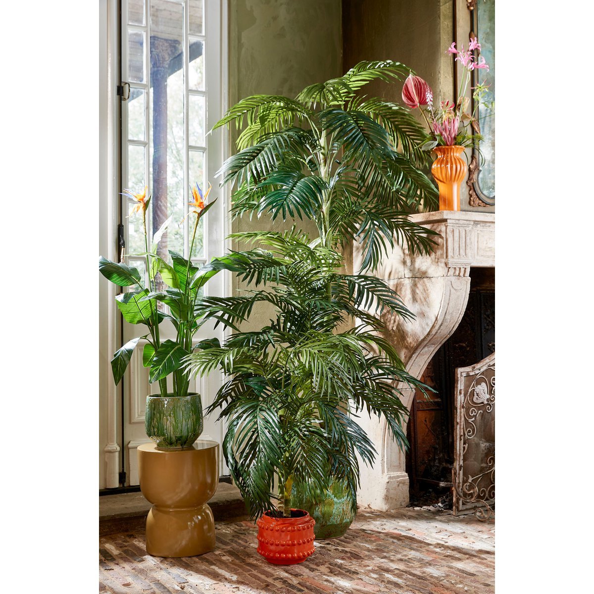 Glimmerdekorationen - Boaz Blumentopf - H19 x Ø22 cm - Keramik - Orange