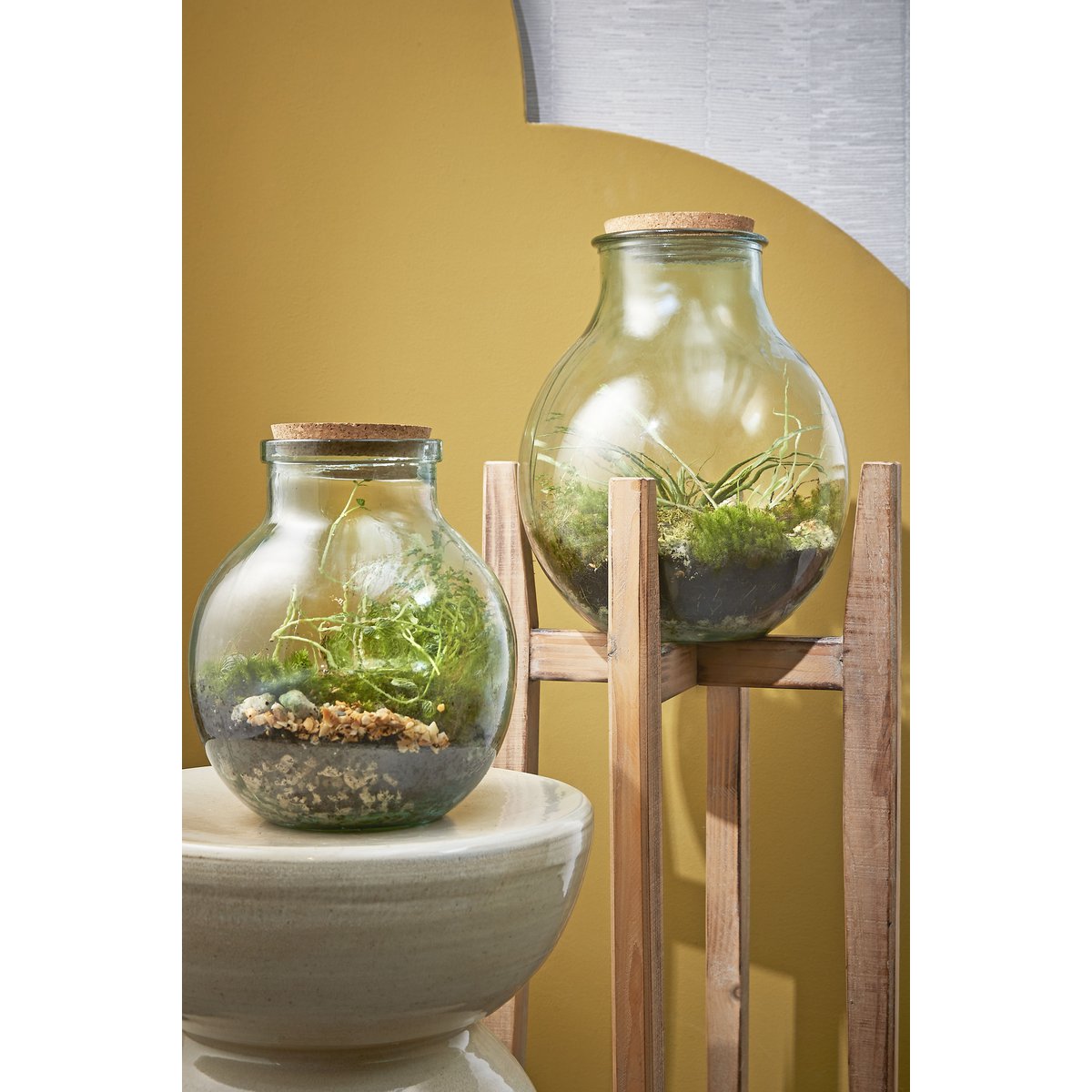 Glimmerdekorationen - Olly Vase - H38 x Ø29 cm - Recyceltes Glas - Transparent