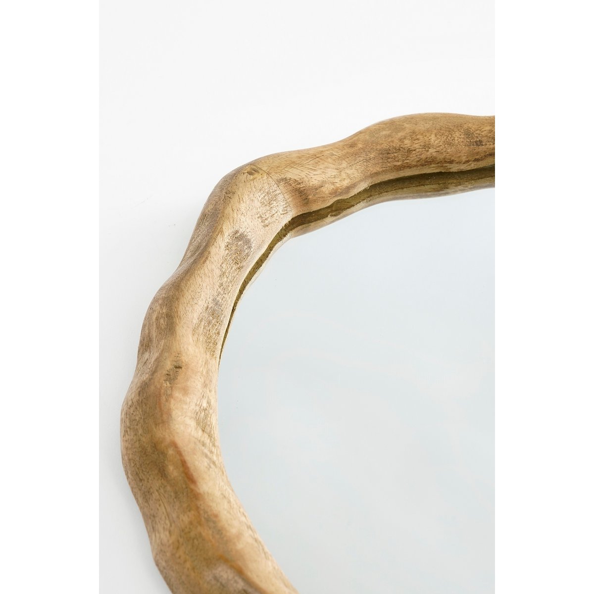 Mica Decorations - Nick Wandspiegel - L36 x B2 x H38 cm - FSC 100% - Mangohout - Donkerbruin