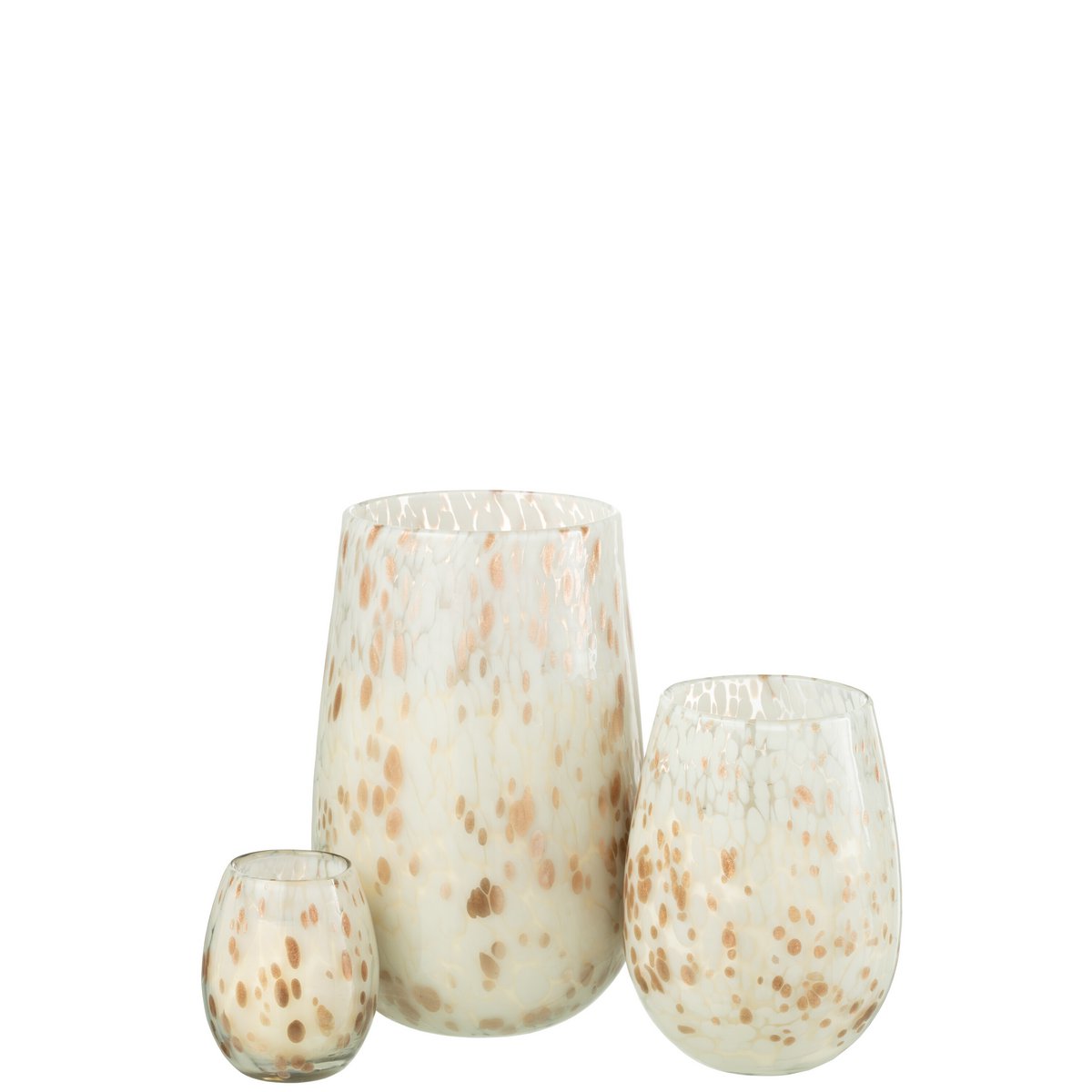 J-Line - Duftkerze Mia - Glas - Weiß/Mix - L