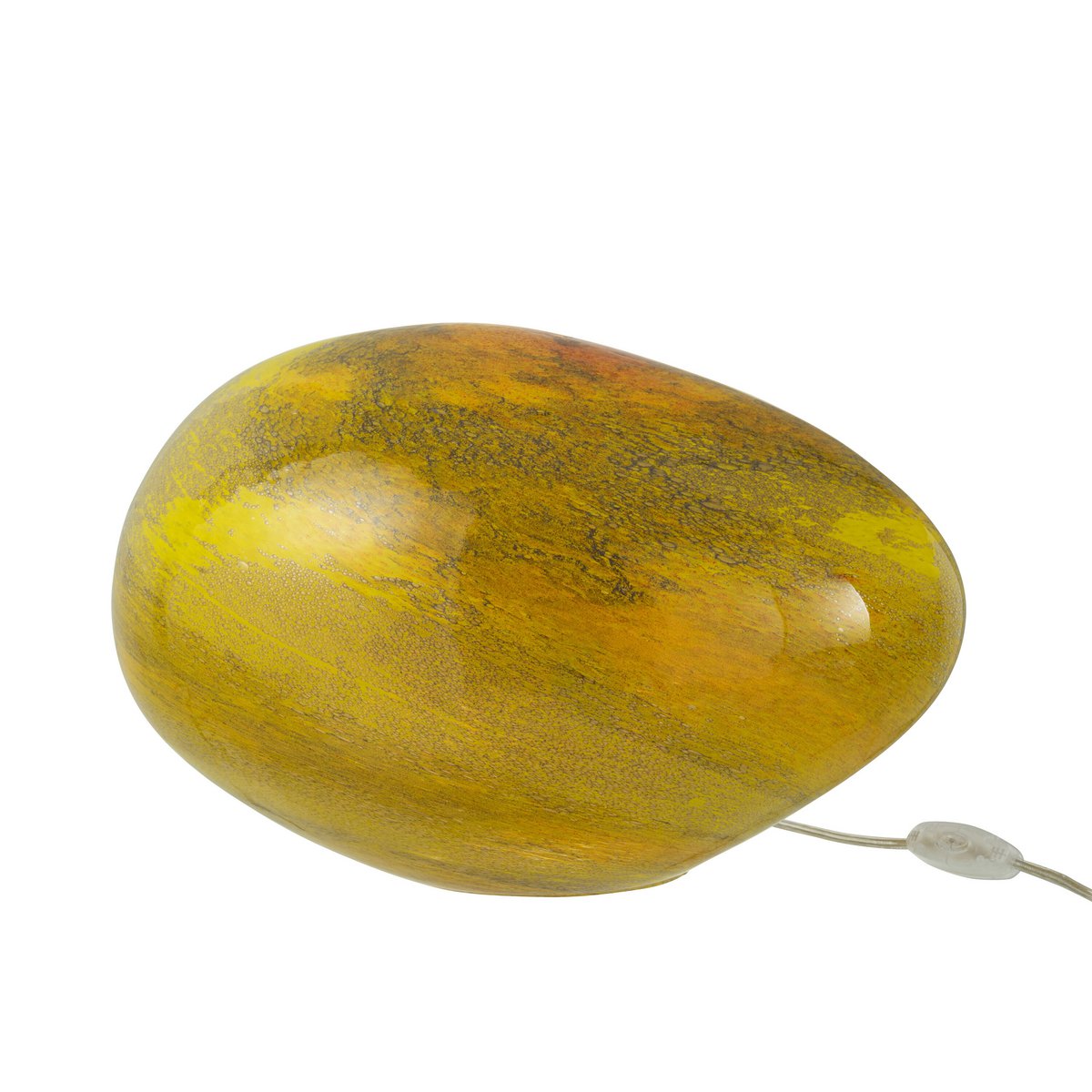 J-Line - Lampe Dany Stripes Oval - Glas - Gelb