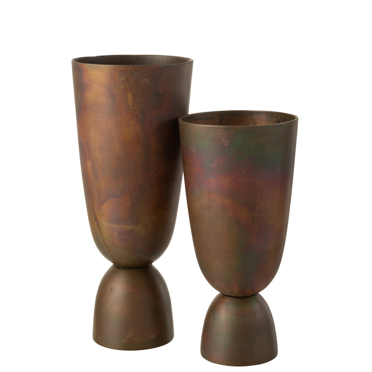 J-Line - Vase Thor - Blumenvase - Aluminium - Bronze - Groß - 49 cm
