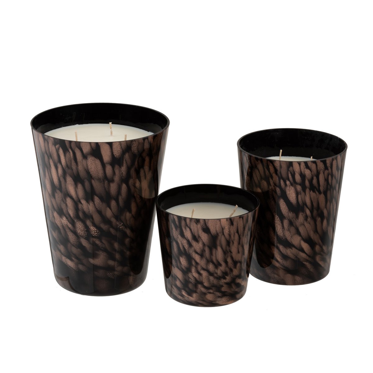 J-Line - Duftkerze Noa Sandelholz Schwarz/Gold Groß