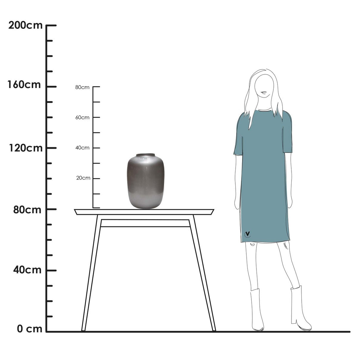 Vase the World - Vaas - Artic silver