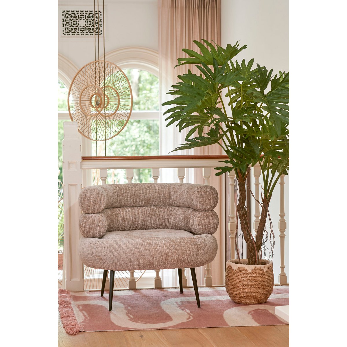 Glimmerdekorationen – Kunstpflanze Philodendron – H140 x Ø110 cm – Grün