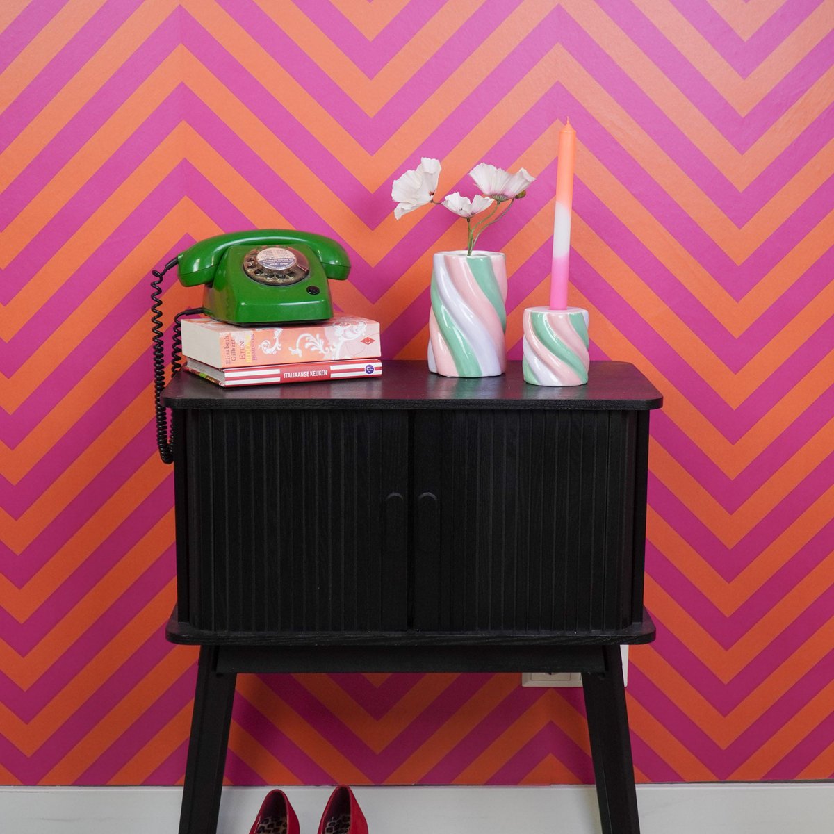 Housevitamin - Vaas - Marshmellow - roze/mint/lila - 10x10x15cm