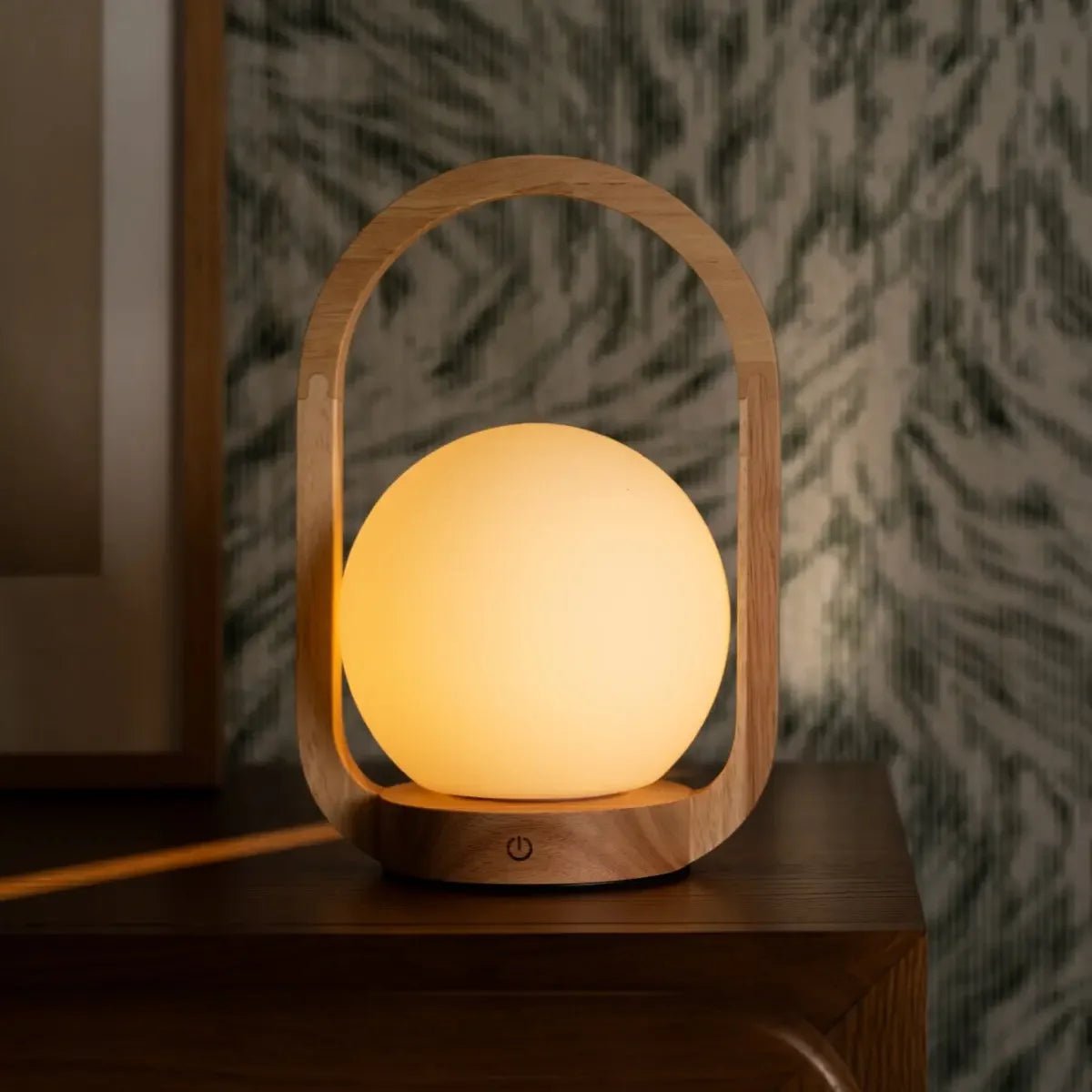 Tavellio-Amsterdam - Skye Lichtbruine Houten Snoerloze Lamp | Oplaadbaar en dimbaar ontwerp