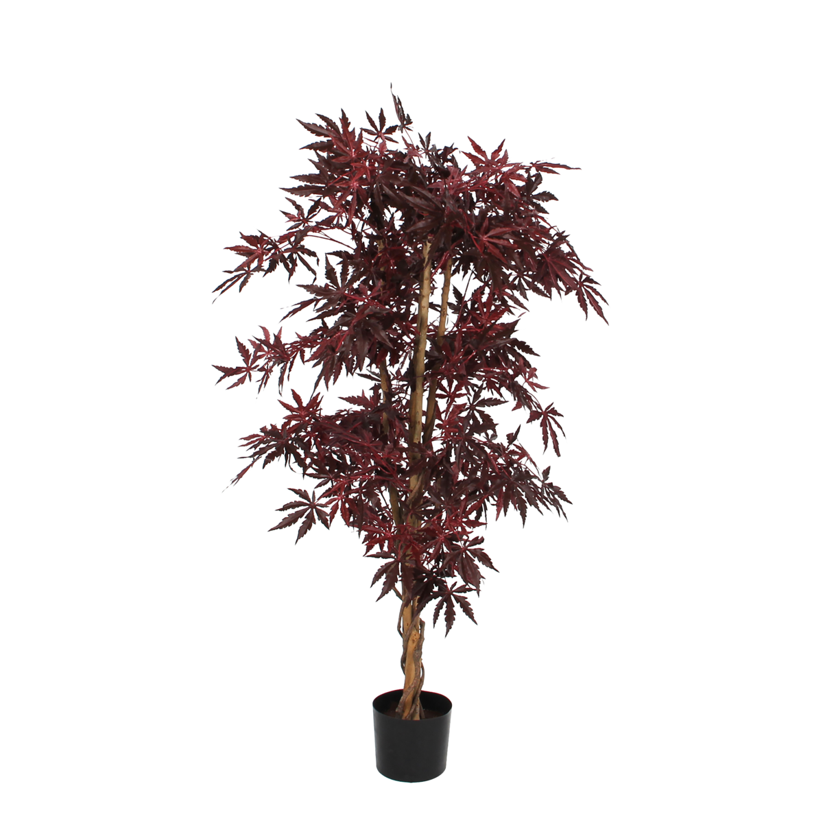 Glimmerdekorationen – Kunstpflanze Ahorn – H140 x Ø80 cm – rot