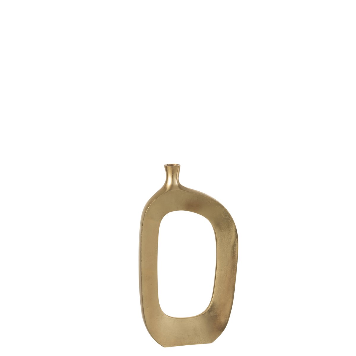 J-Line - Vase Oval - Blumenvase - Aluminium - Gold - Groß - 46cm