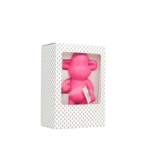 Housevitamin - Ornament - hang los aap beeldje 'de legende'- polyresin - roze - 20,5x13,5x35cm
