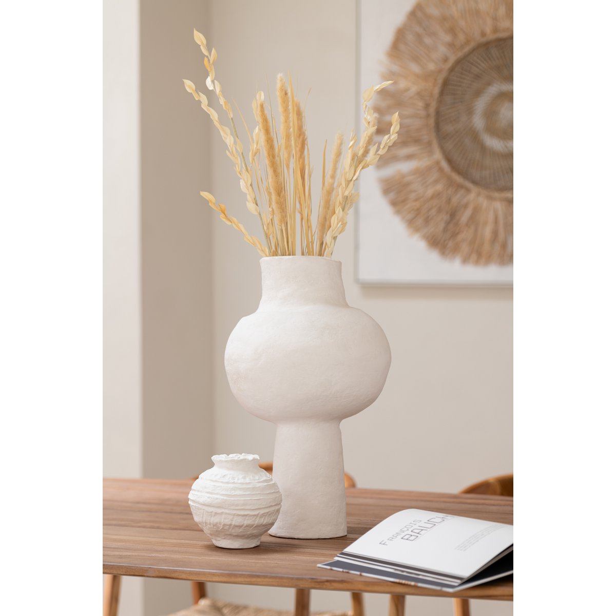 J-Line - Topf Original Pappmaché weiß