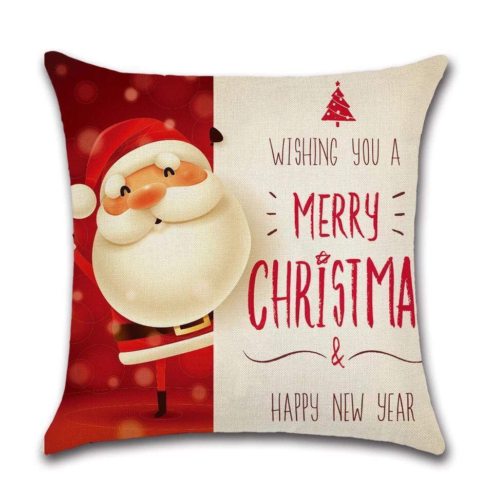 By Javy - Kussenhoes Kerst - Merry Christmas Rood & Wit