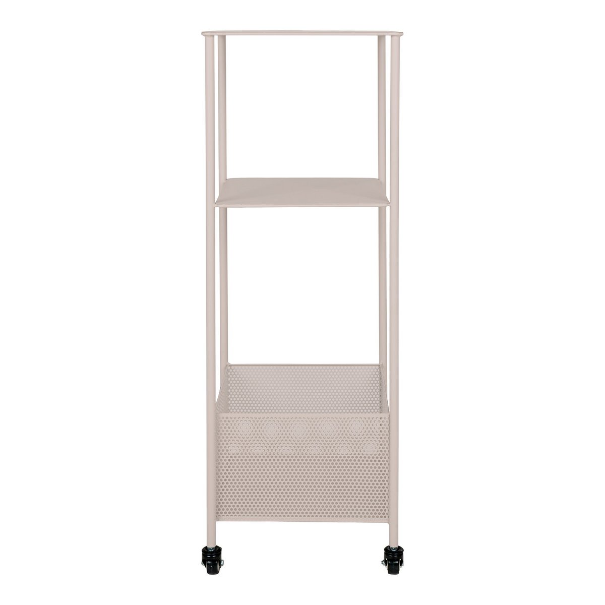 House Nordic - Torres Metal Cart - Metallwagen, Stahl, Sand, 3 Regale, 35x35x100 cm