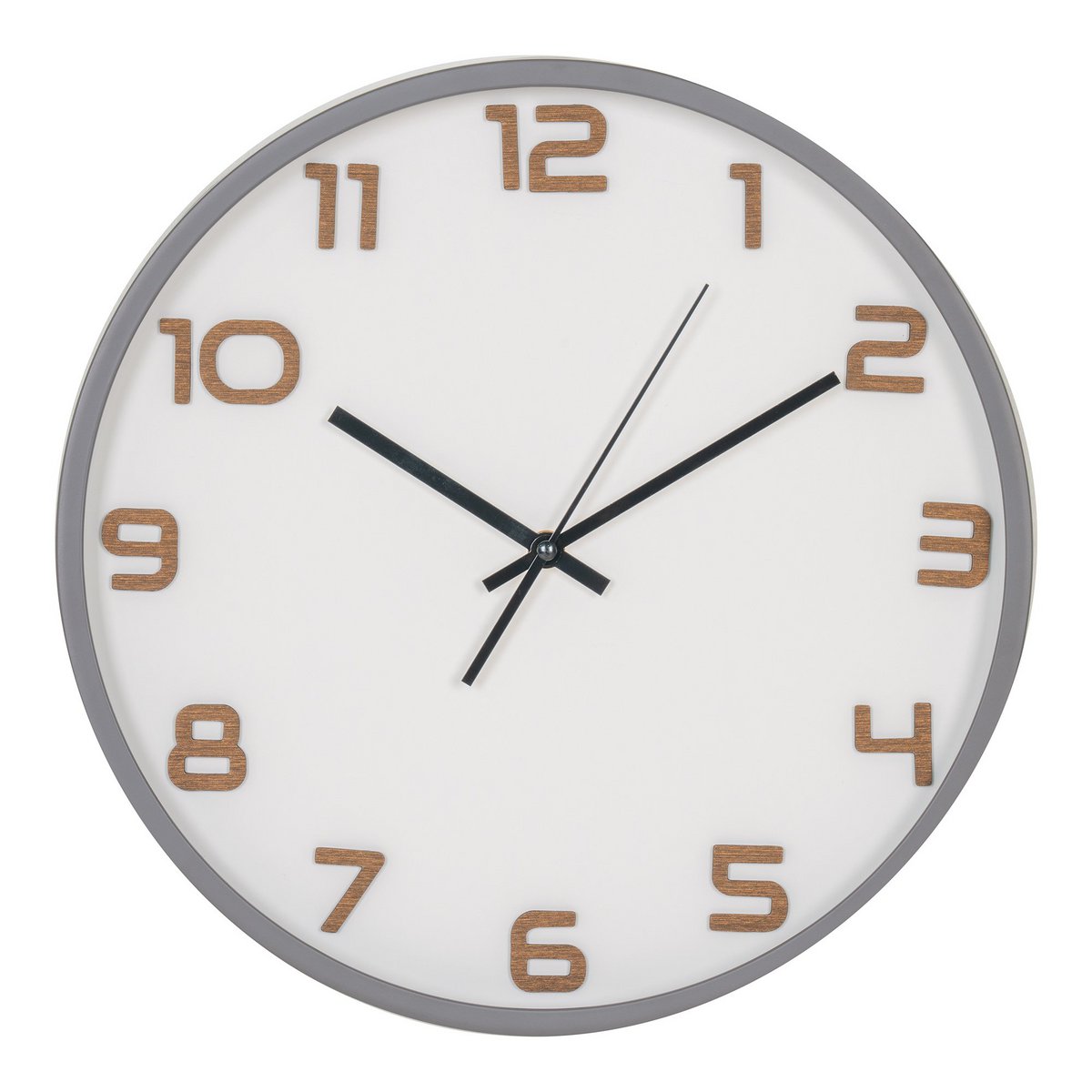 House Nordic - Greenwich Wall Clock - Wanduhr, grau, geräuschloses Uhrwerk, rund, ø35 cm