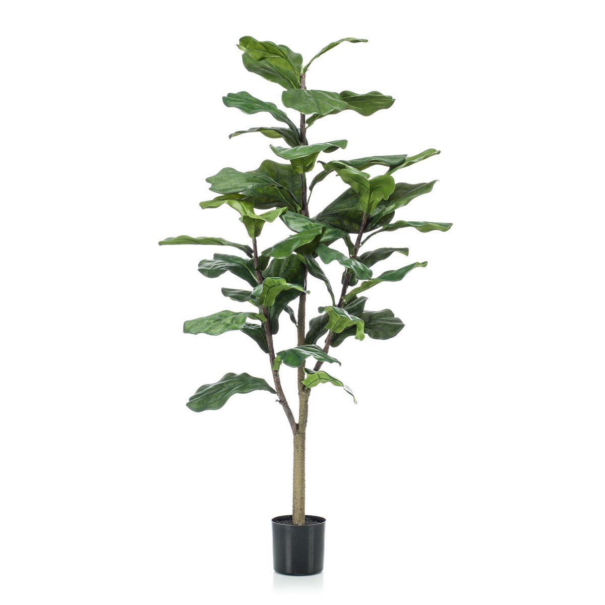 Green BoutiQ - Kunstplant - Ficus Lyrata - Tabaksplant - 120 cm