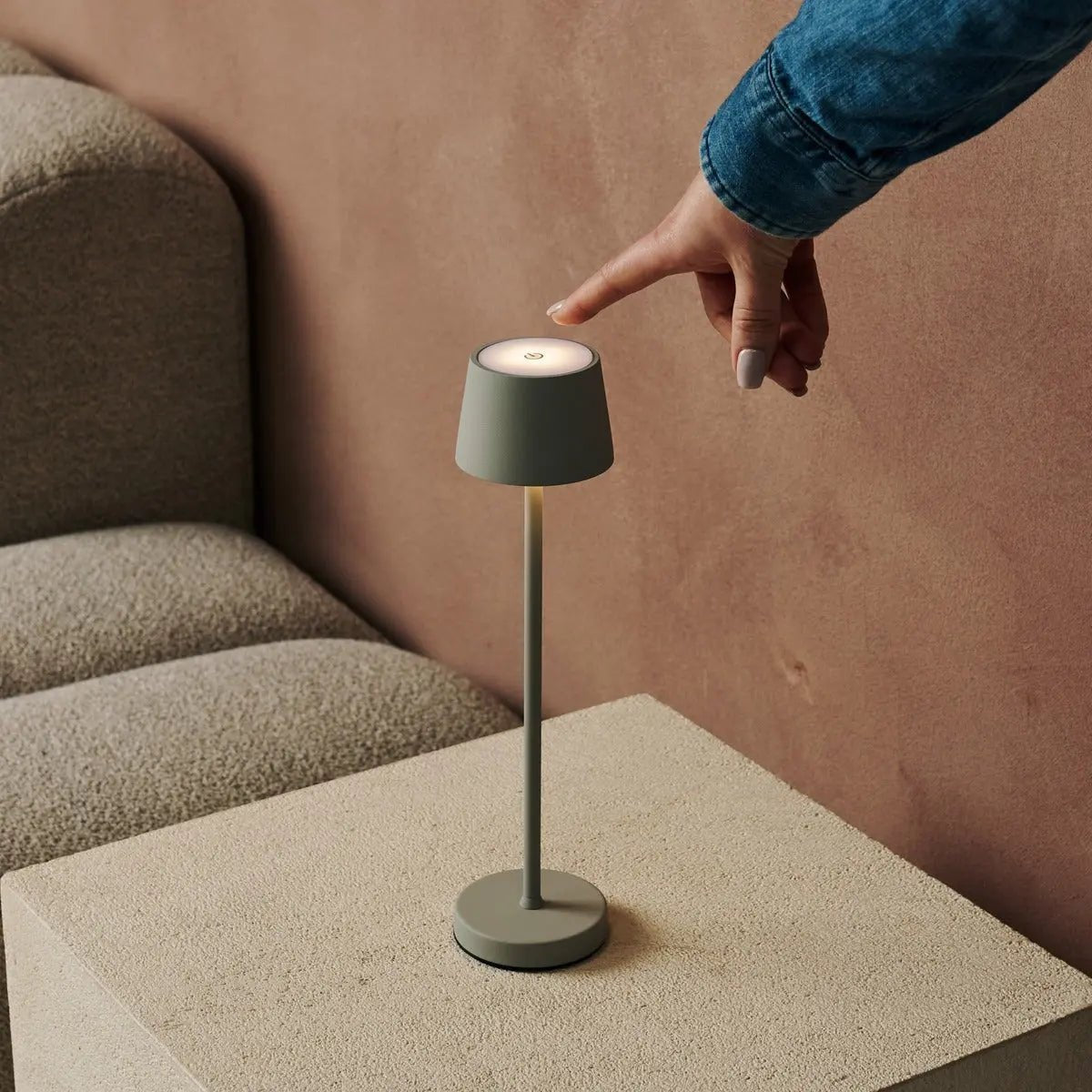 Tavellio-Amsterdam - Vondel Mini Shadow Gray Oplaadbare en draadloze lamp