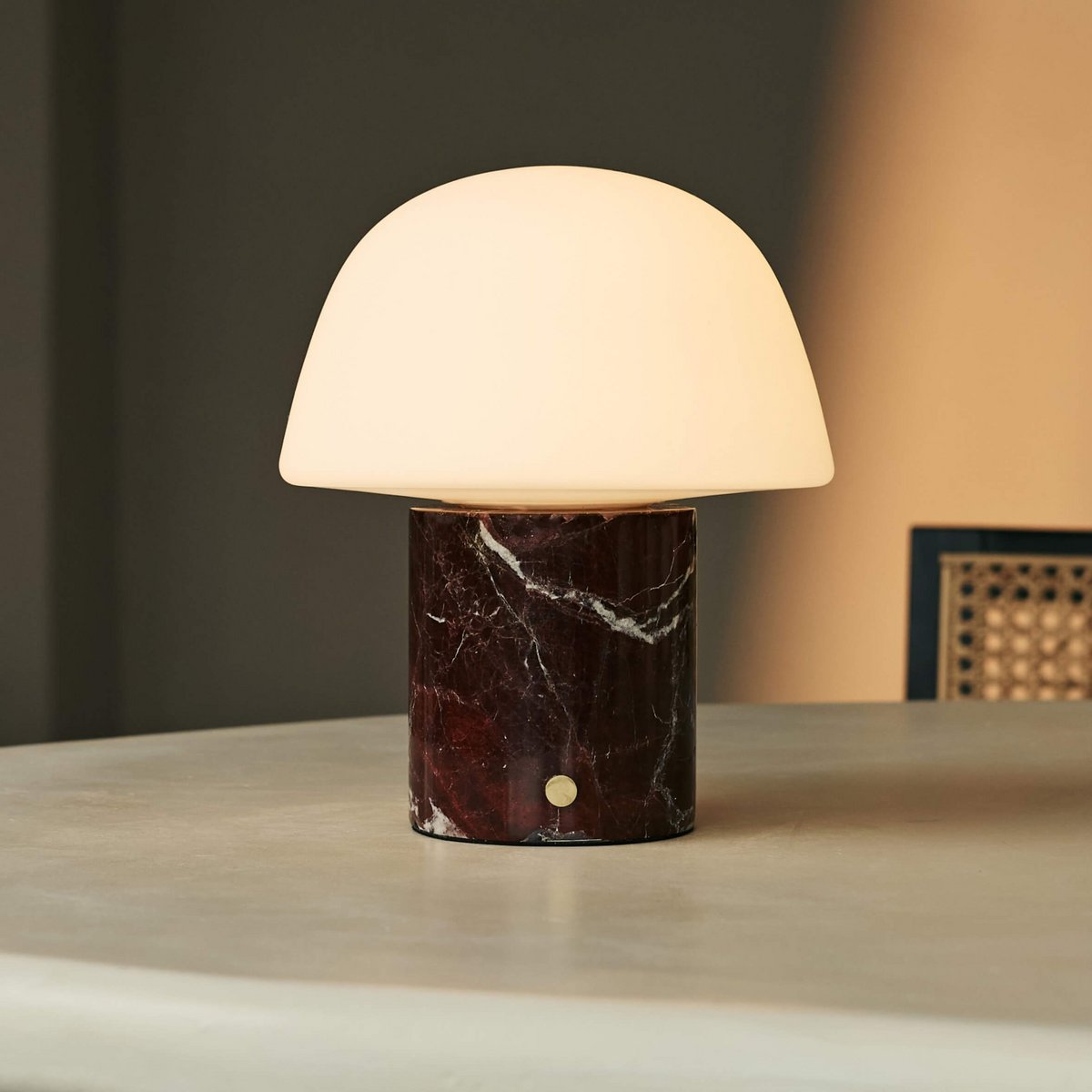 Tavellio-Amsterdam - Maes Red / Rosso Levanto - Elegante marmeren oplaadbare tafellamp