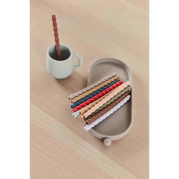 OYOY - Weicher Silikon-Strohhalm - 6er-Pack