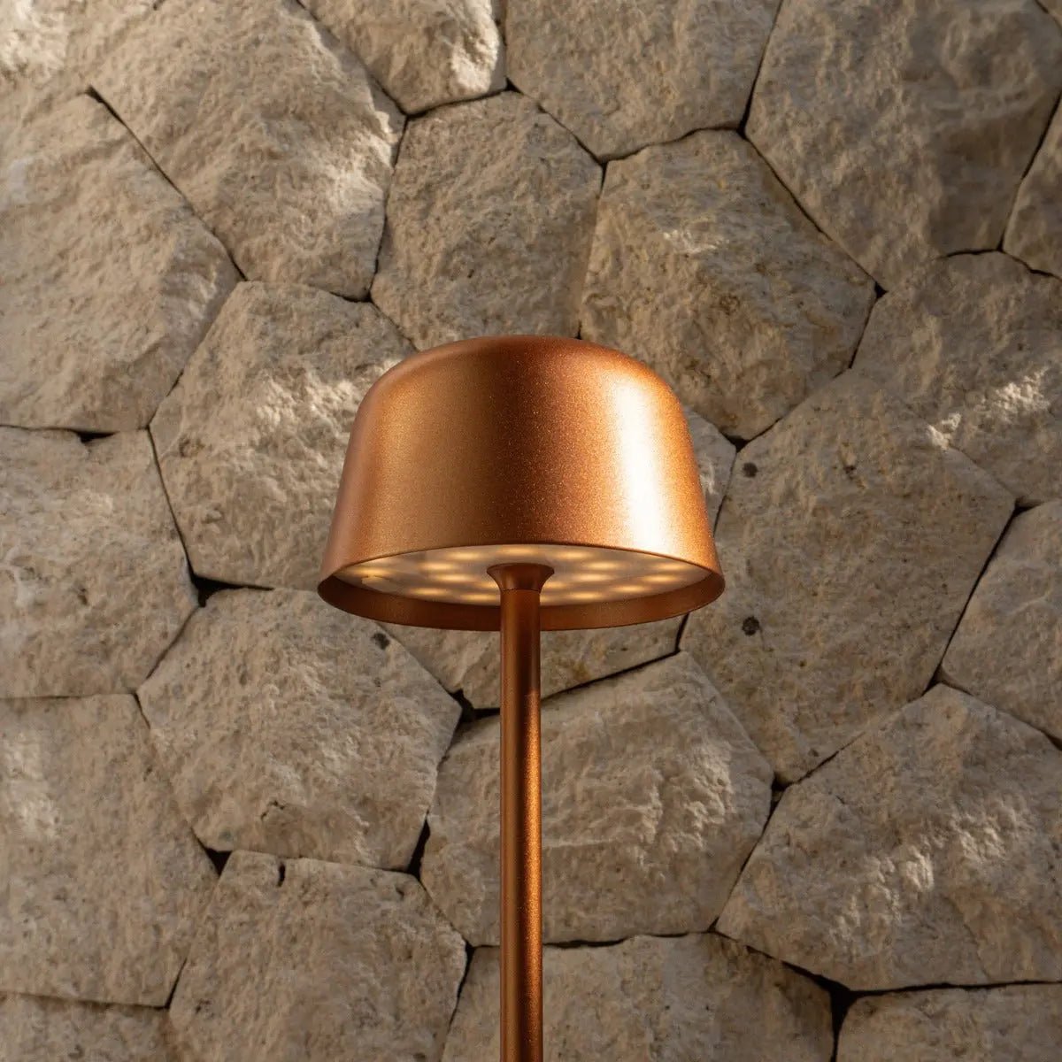 Tavellio-Amsterdam - Anton Koperen Oplaadbare Tafellamp | Stijlvolle en draadloze verlichting