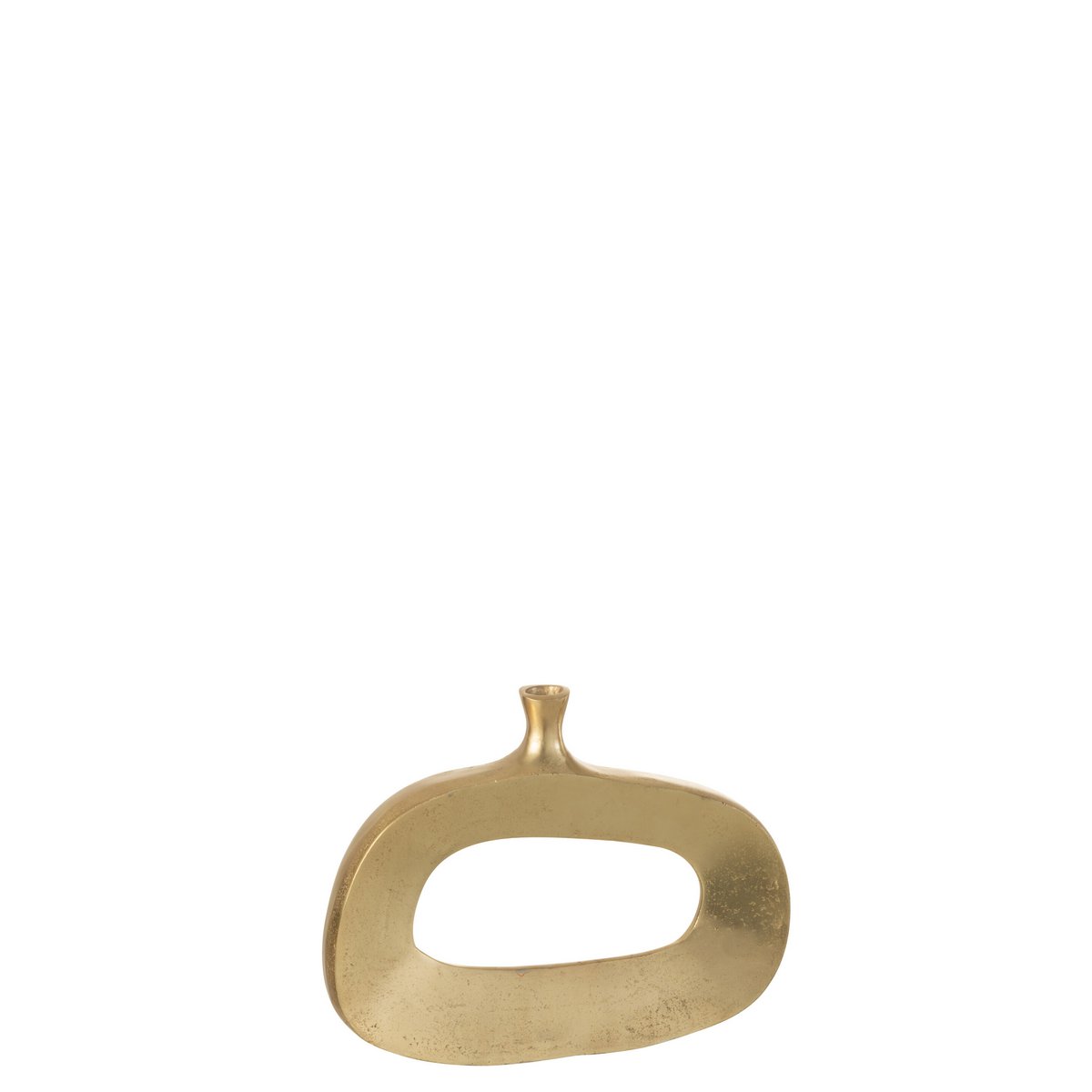 J-Line - Vase Ovale - Aluminium - Or - Mittel