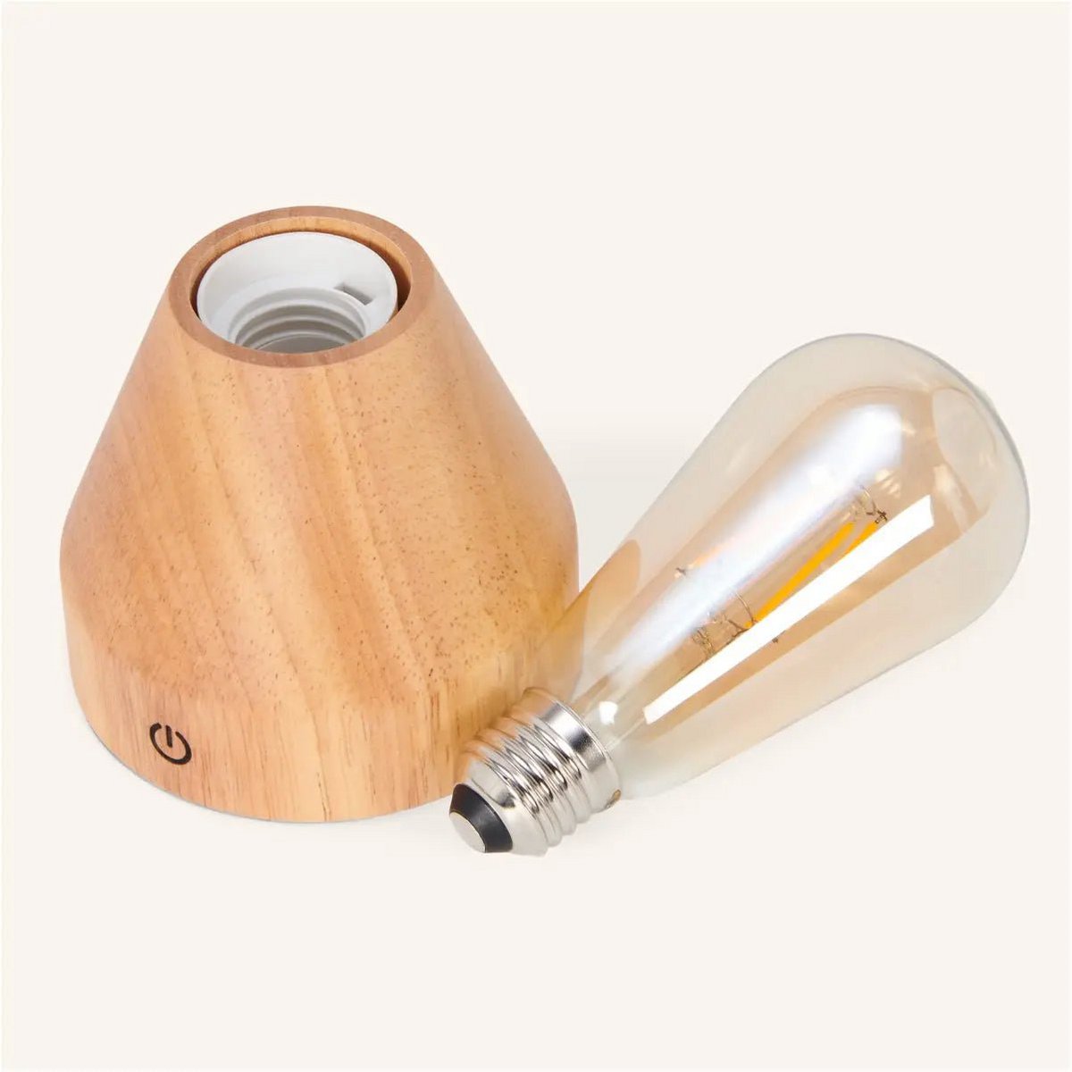 Tavellio-Amsterdam - Zavi lichtbruine oplaadbare LED-tafellamp | Dimbaar en draagbaar | Batterijduur van 80 uur