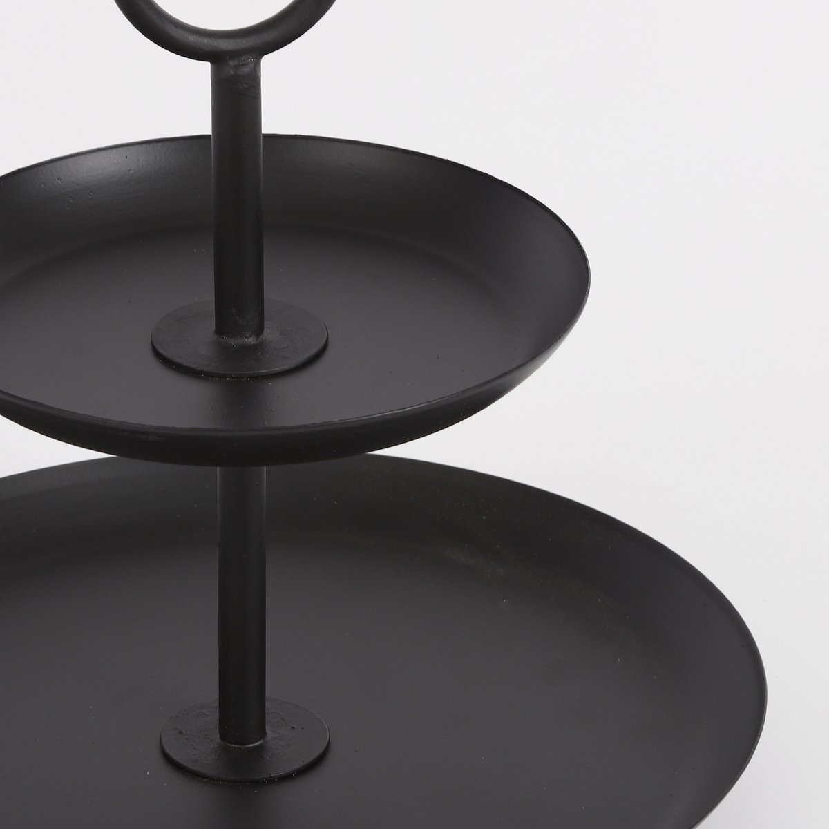 Mica Decorations - Rama Etagère 2 Laags - H36 x Ø28 cm - Metaal - Zwart