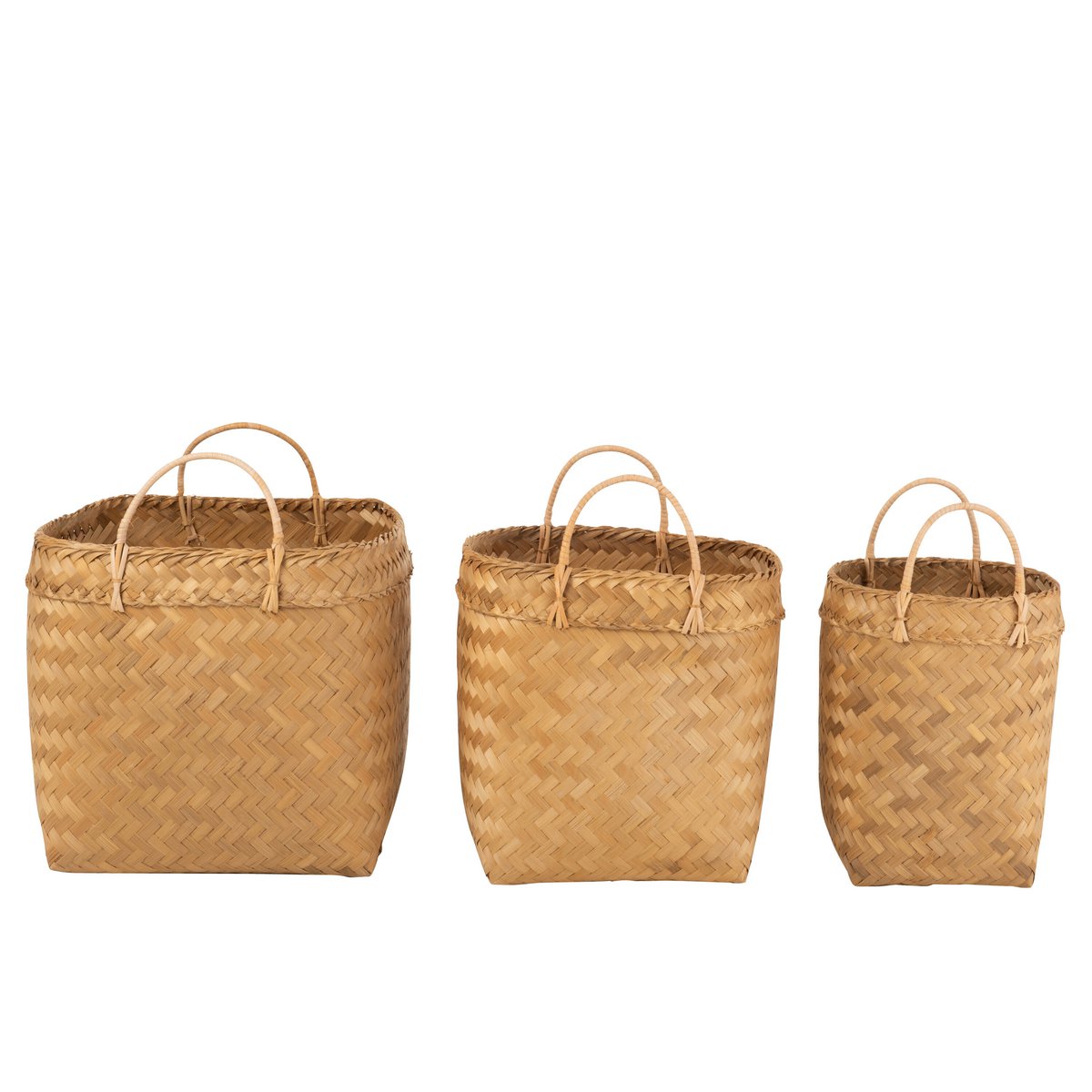 J-Line – Körbe quadratisch – Rattan – Natur