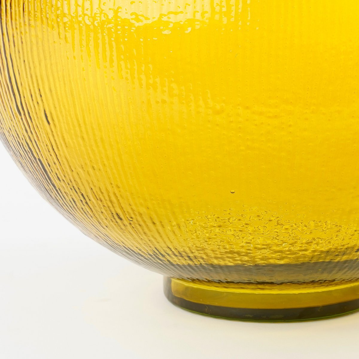 Mica Decorations - Firenza Fles Vaas - H42 x Ø34 cm - Gerecycled Glas - Oker