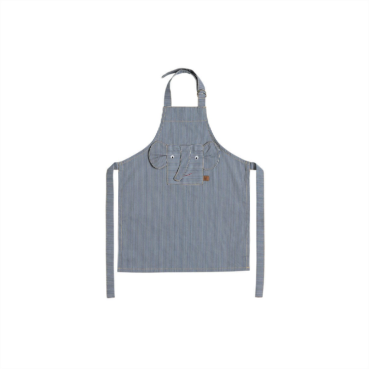 OYOY - Gestreifte Denim-Elefantenschürze