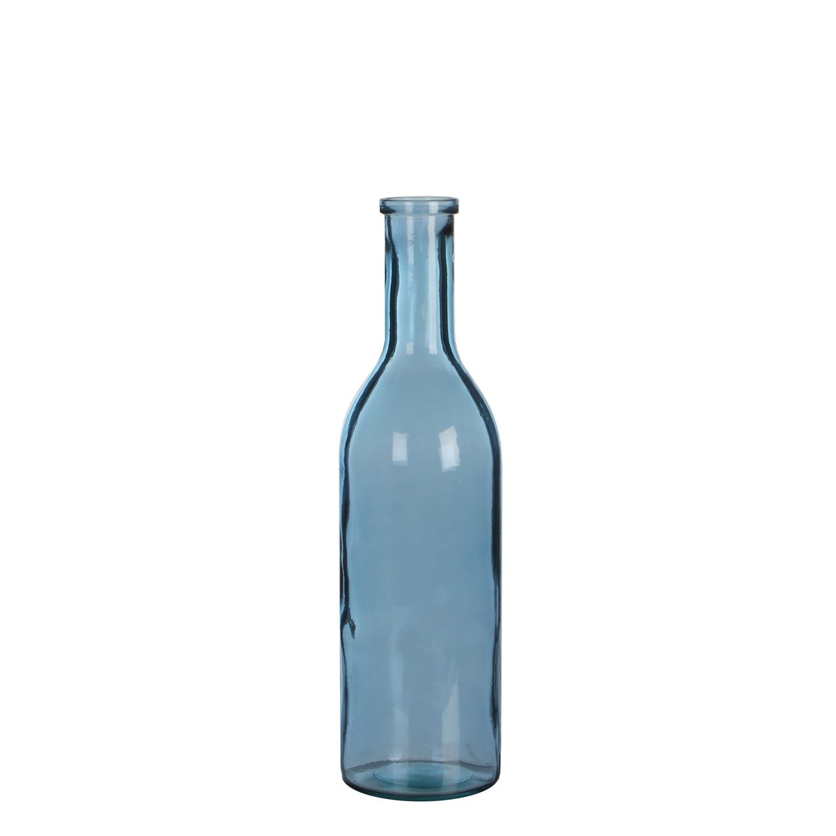Mica Decorations - Rioja Flaschenvase - H50 x Ø15 cm - Recyceltes Glas - Hellblau