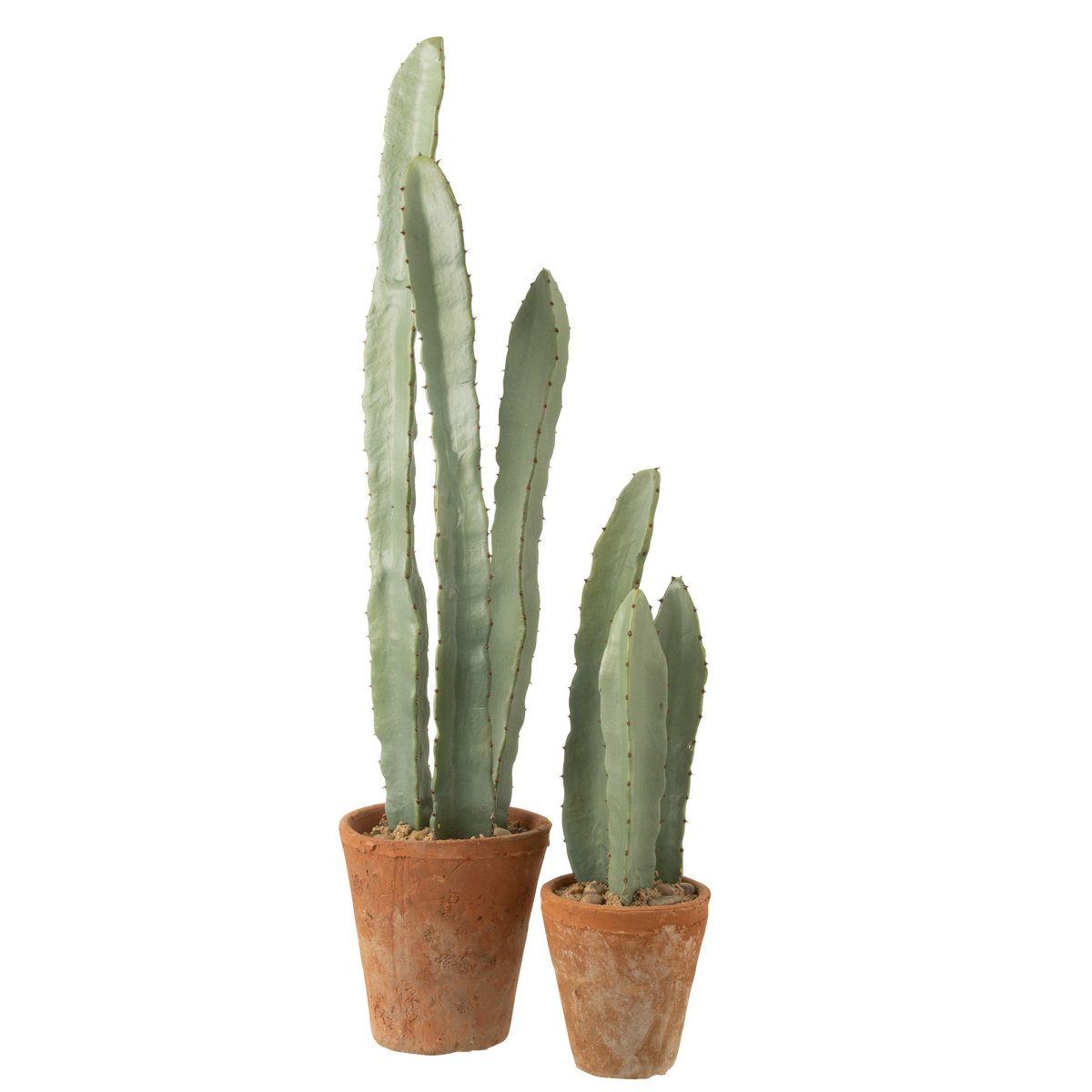 J-Line - Cactus 3 Stuks In Pot Kunststof Groen Large
